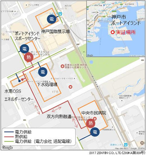 神戸水素CGSの地図