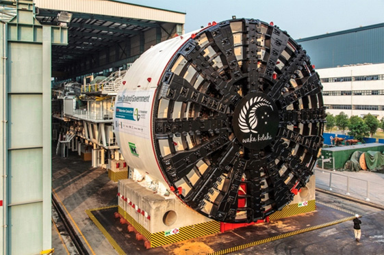 Tunnel boring machines (TBM) utilized in the construction project